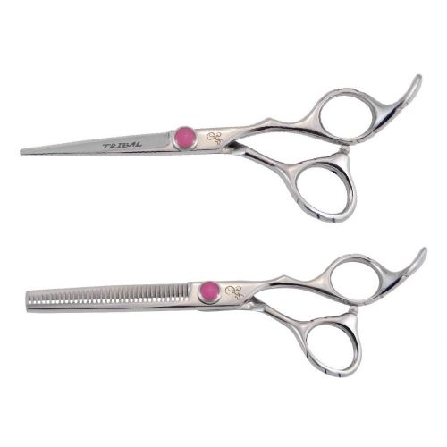 Cutting And Thinning Scissors Bundle  6  Inch Pink
