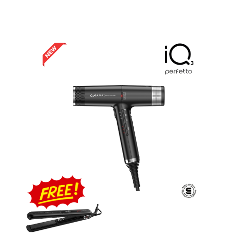GAMA IQ3 Perfetto Hair Dryer - Black (Exclusive Offer!)
