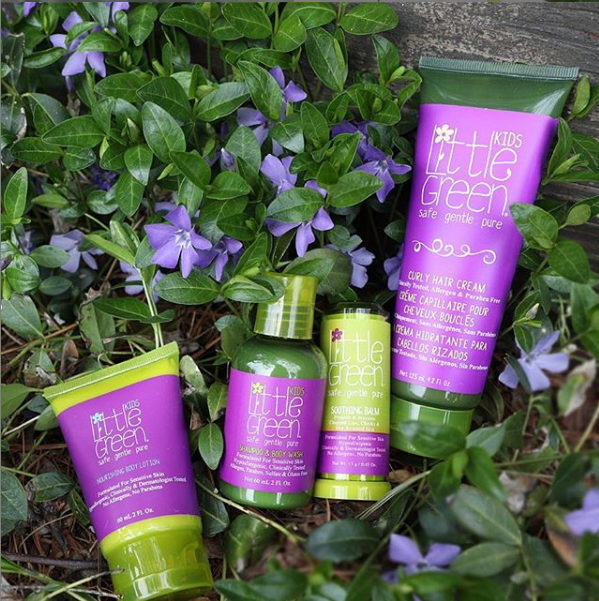 Little Green products with purple flowers